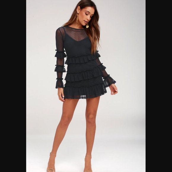 NWT The Fifth Label National Navy Ruffle Dress - Picture 4 of 10